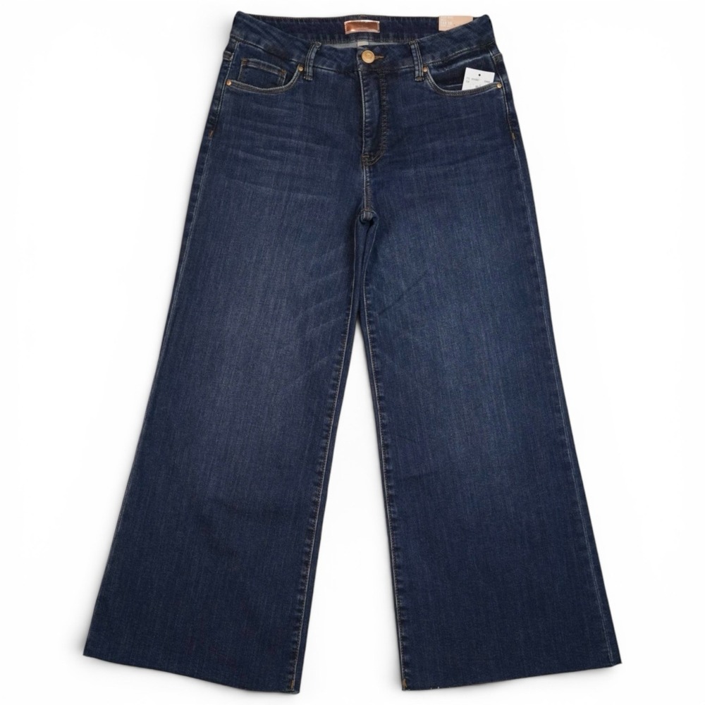 NWT Kut From The Kloth Meg Fab Ab Wide Leg Raw Hem Jeans Size 4